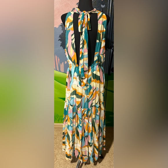 Anthropologie Maeve Halter Tie Maxi Sz L NWT - Picture 3 of 6